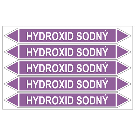 Značení potrubí, hydroxid sodný